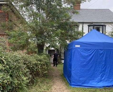 Police remained at the house in Headcorn Road, Staplehurst, for six days