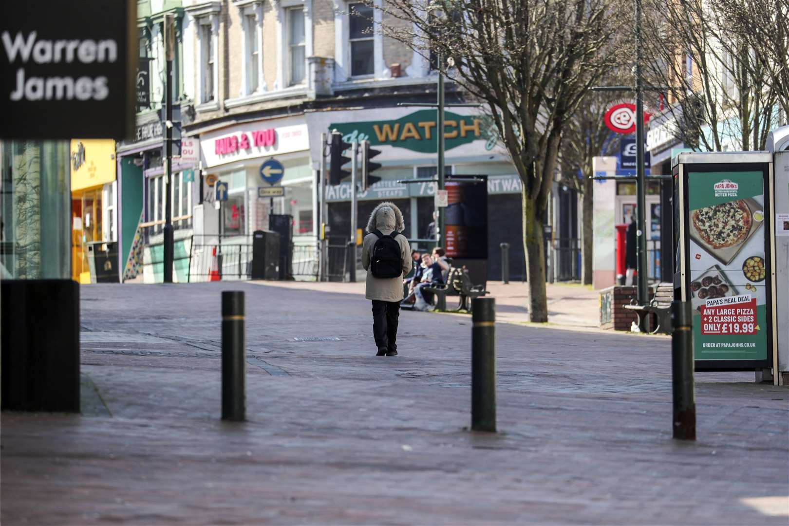 Shops considered non-essential have also been closed (Steve Parsons/PA)