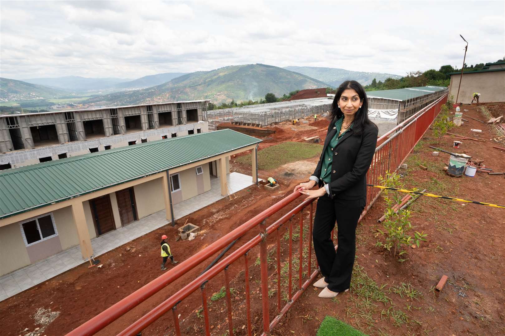 Then home secretary Suella Braverman pictured during a visit to Rwanda in March 2023 (Stefan Rousseau/PA)
