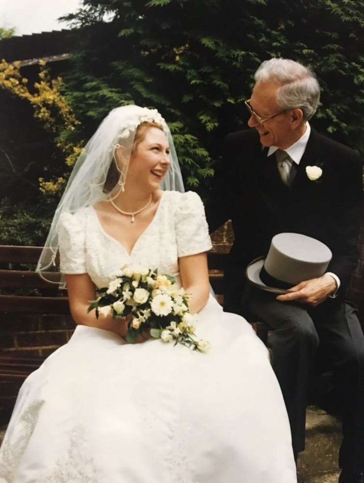 Jane Buckland with dad Peter Attwood