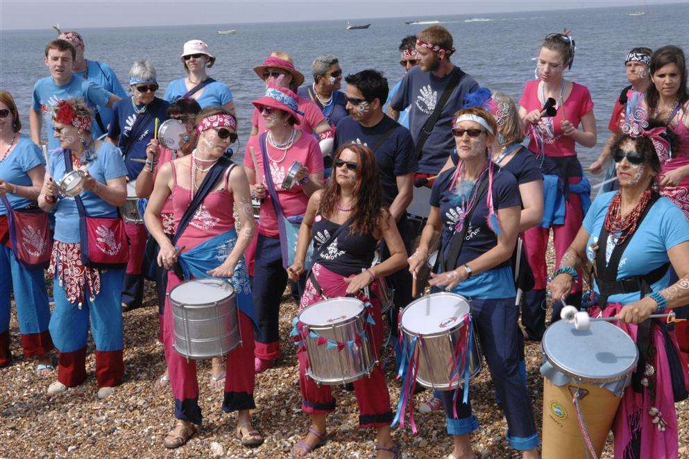 Samba Pelo Mar herald the landing of the oysters at the Whitstable Oyster Festival on Saturday. Picture: Chris Davey
