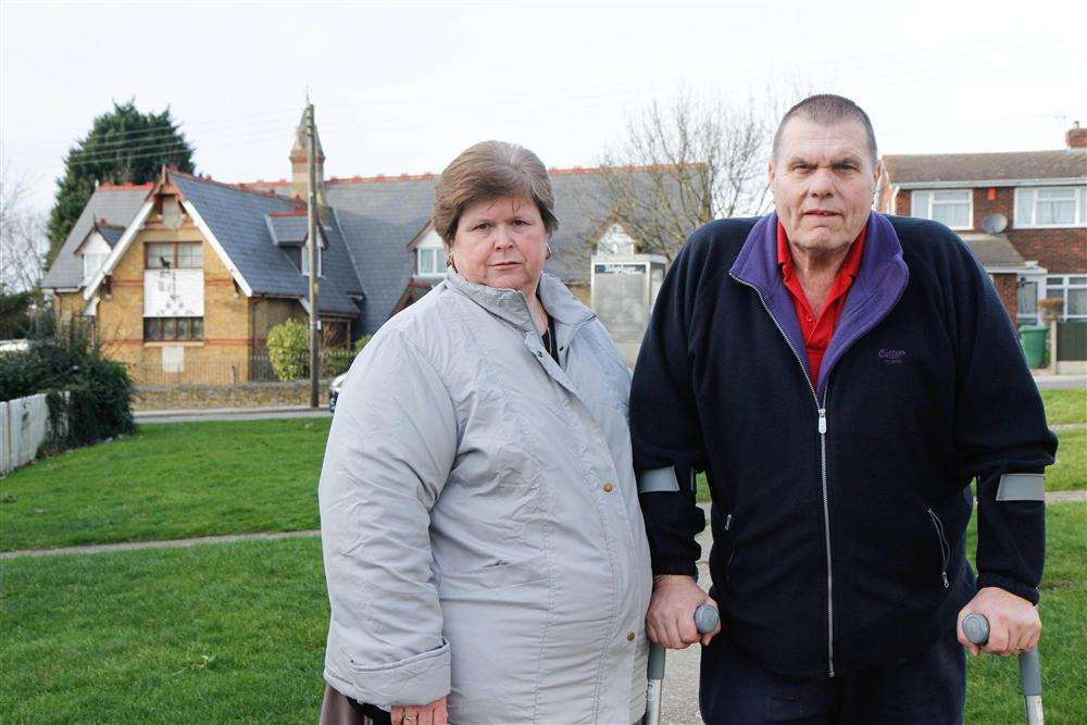 Val and Terry Taylor are fed up with the parking round Minster Primary School