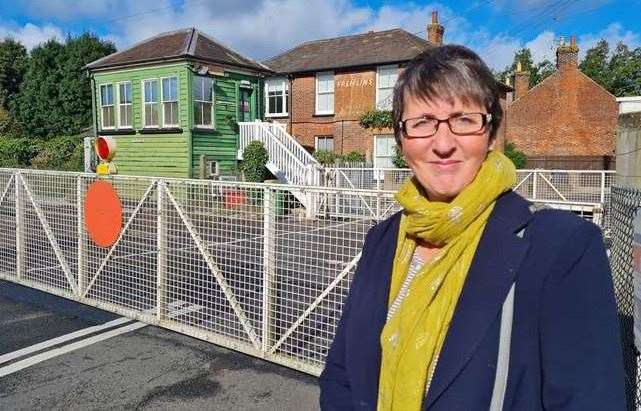 Claire Slater campaigned to save Chartham signal box from demolition