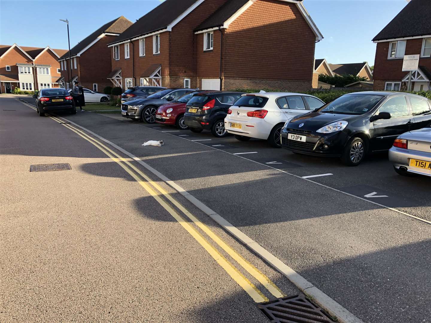 The visitors' parking bays are frequently fully occupied