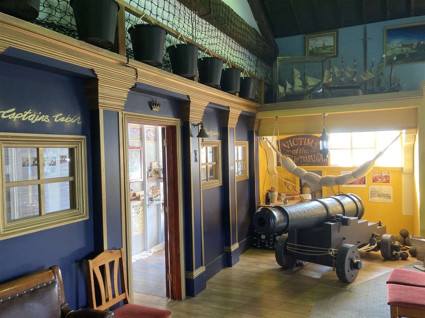 The maritime room at the Blue Town Heritage Centre and Criterion Theatre is a mock-up of Lord Nelson's HMS Victory