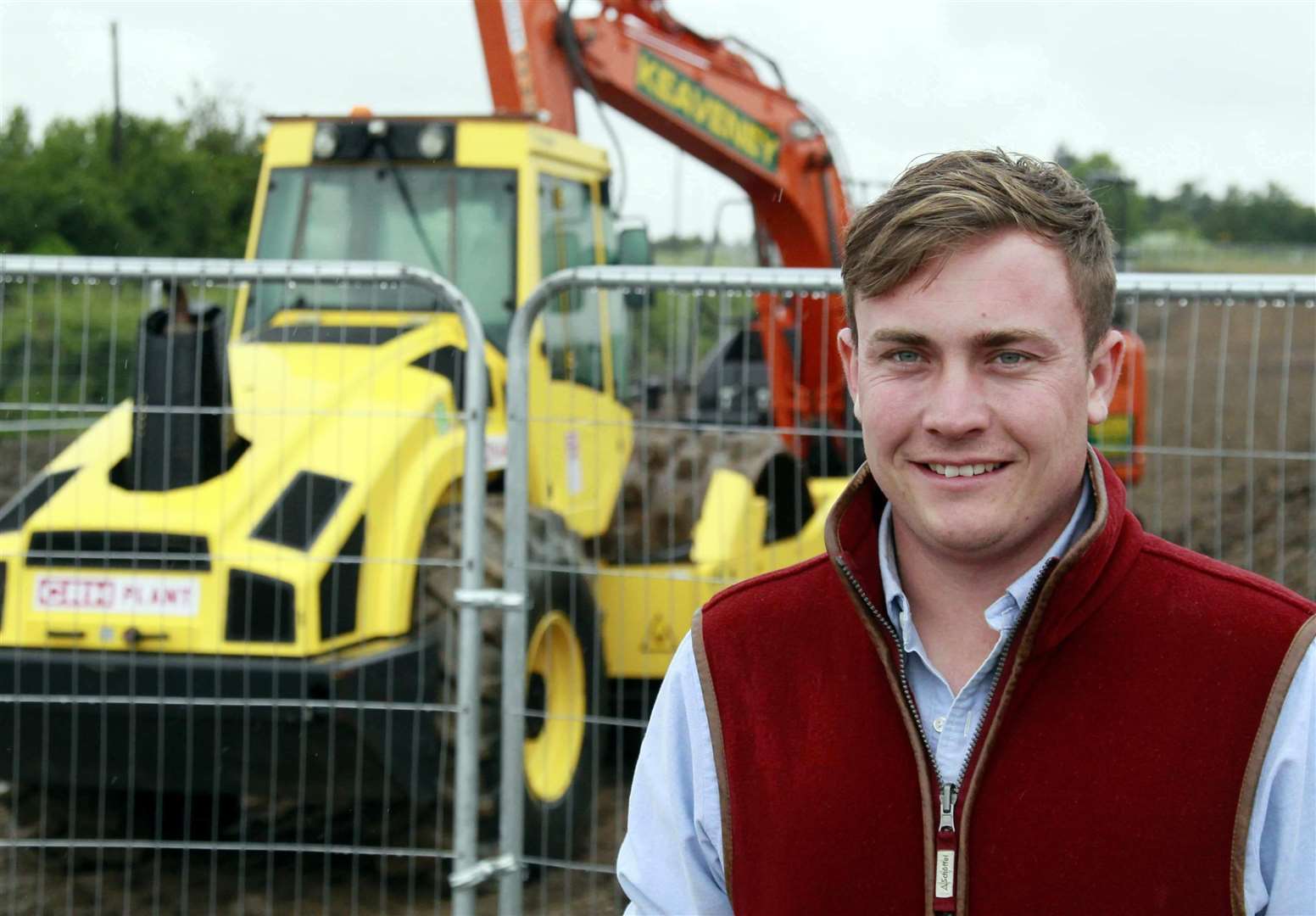 James Attwood pictured at the Barton Hill Drive site in Minster