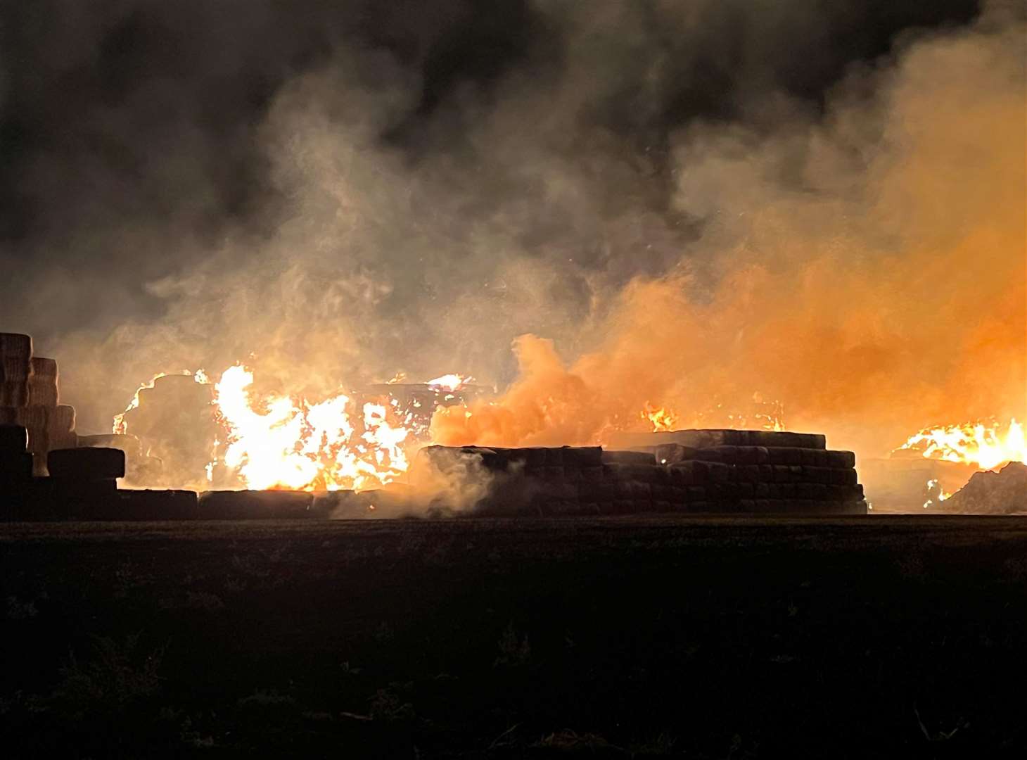 Two cattle barns are understood to have been destroyed by the fire at Elmtree Farm in Sellindge. Credit: Sophie Alice Mort