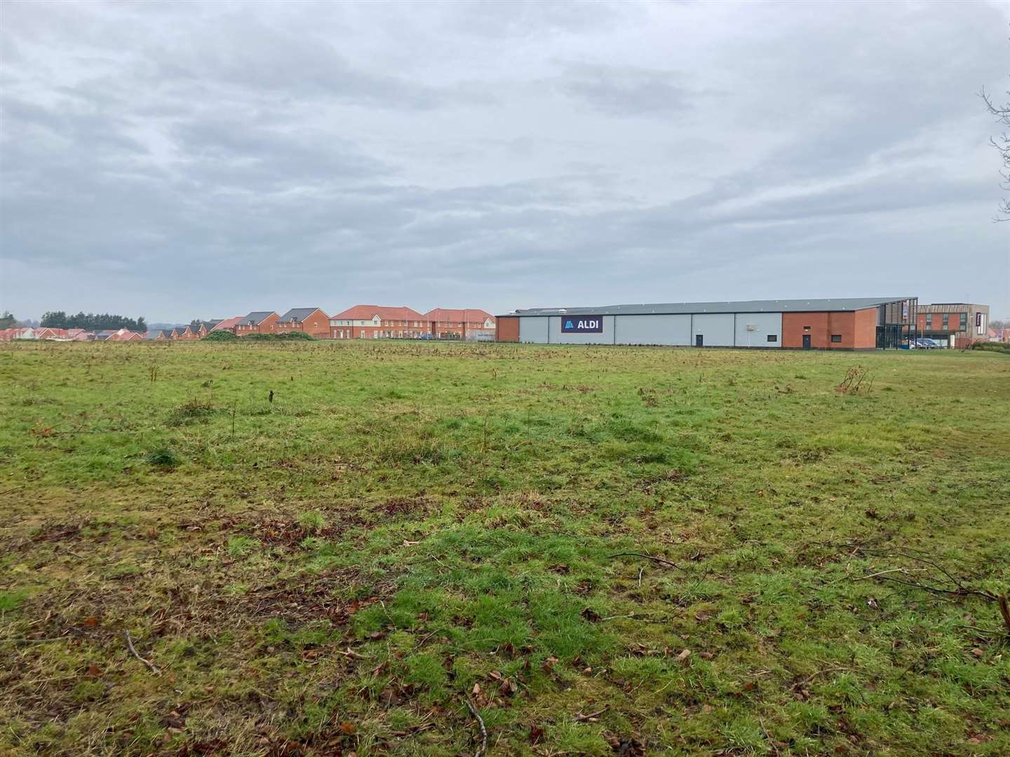 The vacant land on the Perry Court development was earmarked for offices
