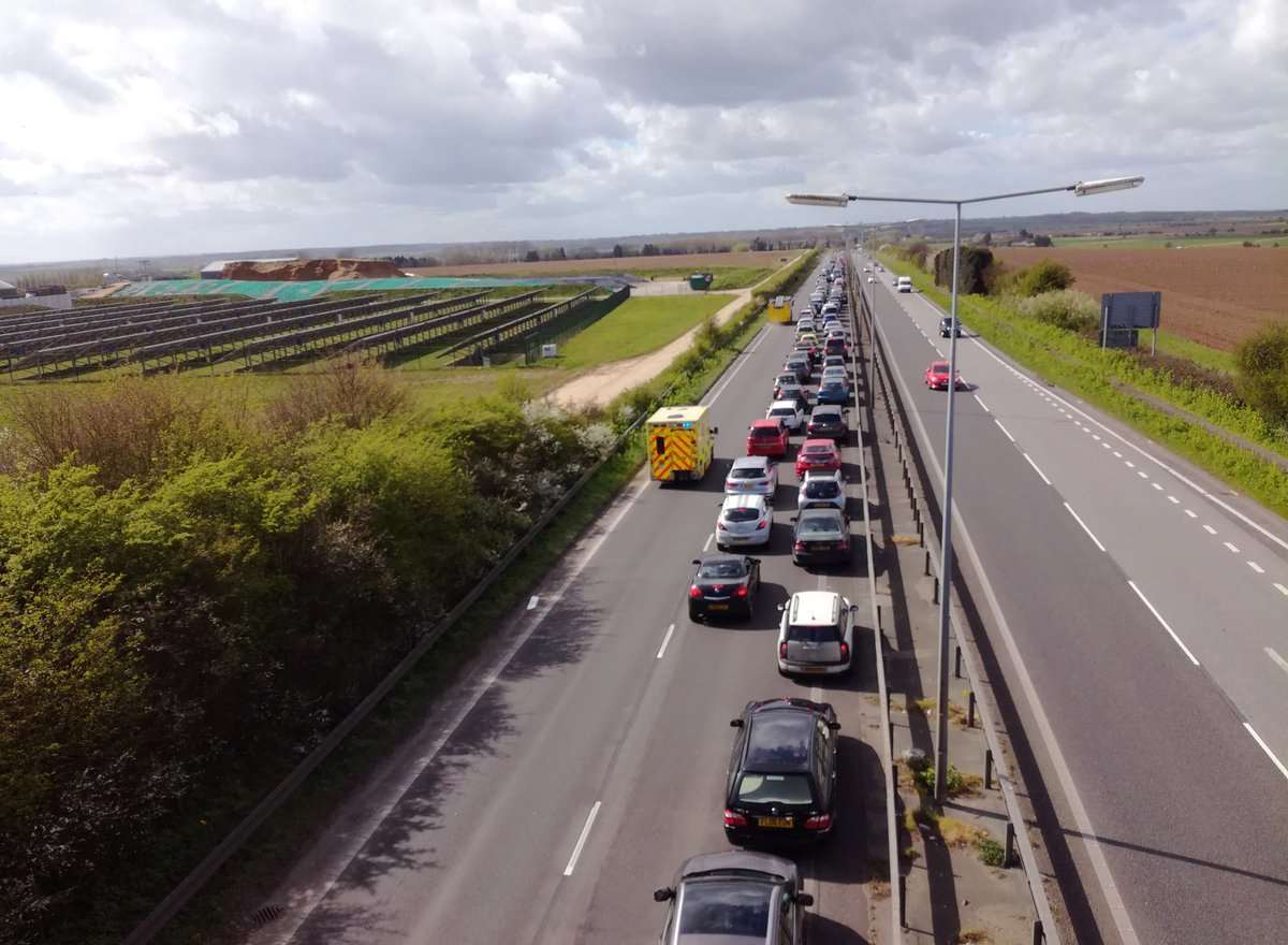 The crash caused long delays. Picture: Timothy Wooding
