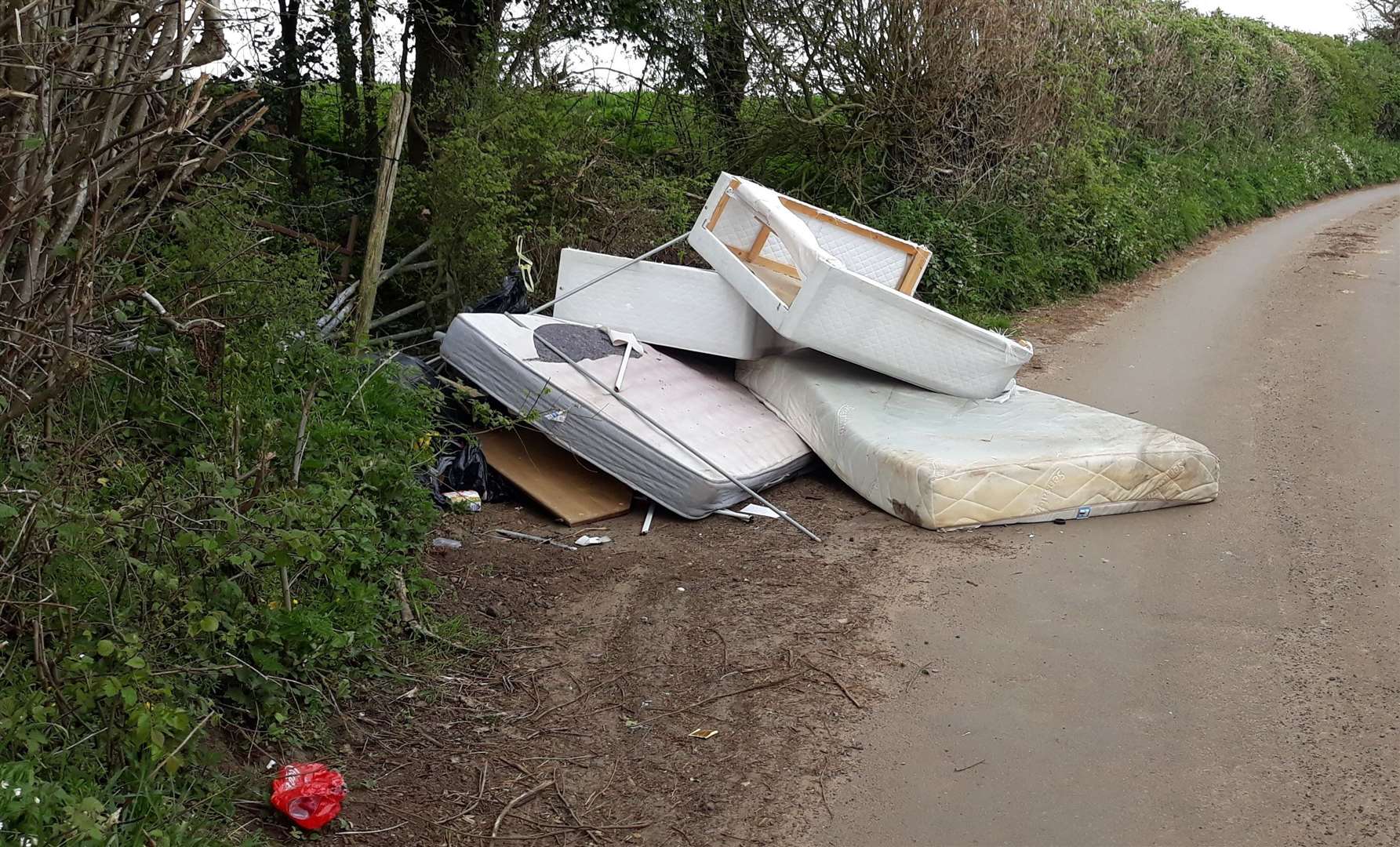 Waste found in Arpinge, near Hawkinge. Picture: FHDC