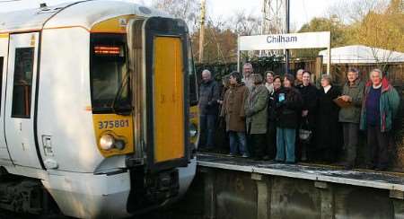 RAIL CUTS: Chilham residents object to possible reductions in services. Picture: MARTIN APPS