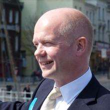Shadow foreign secretary William Hague on the election campaign trail in Ramsgate