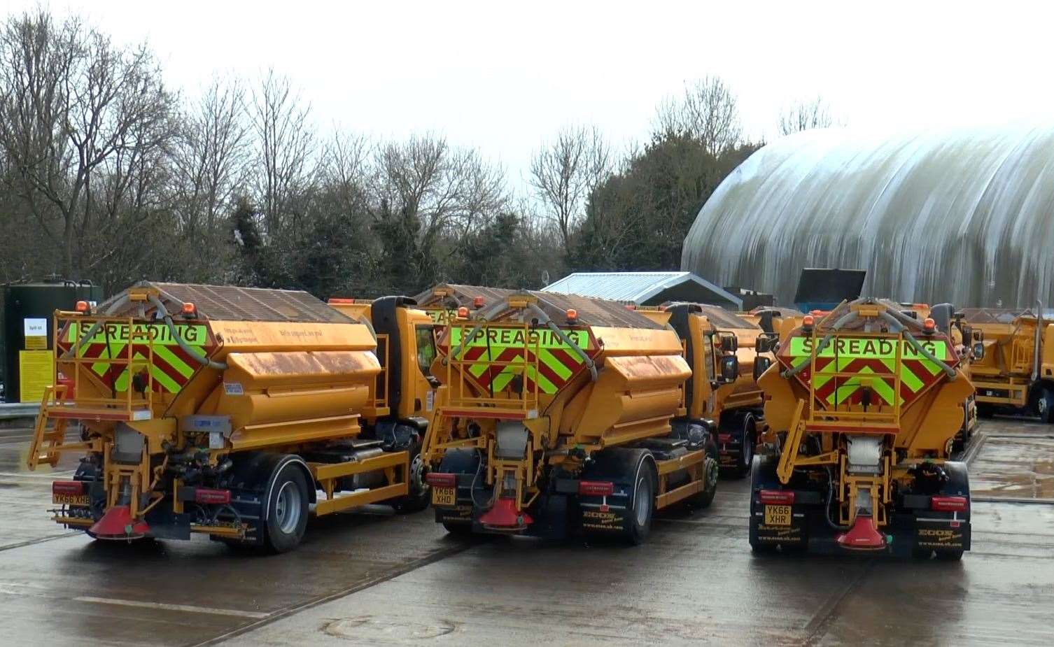 Some KCC gritters now have new technology to make them more efficient