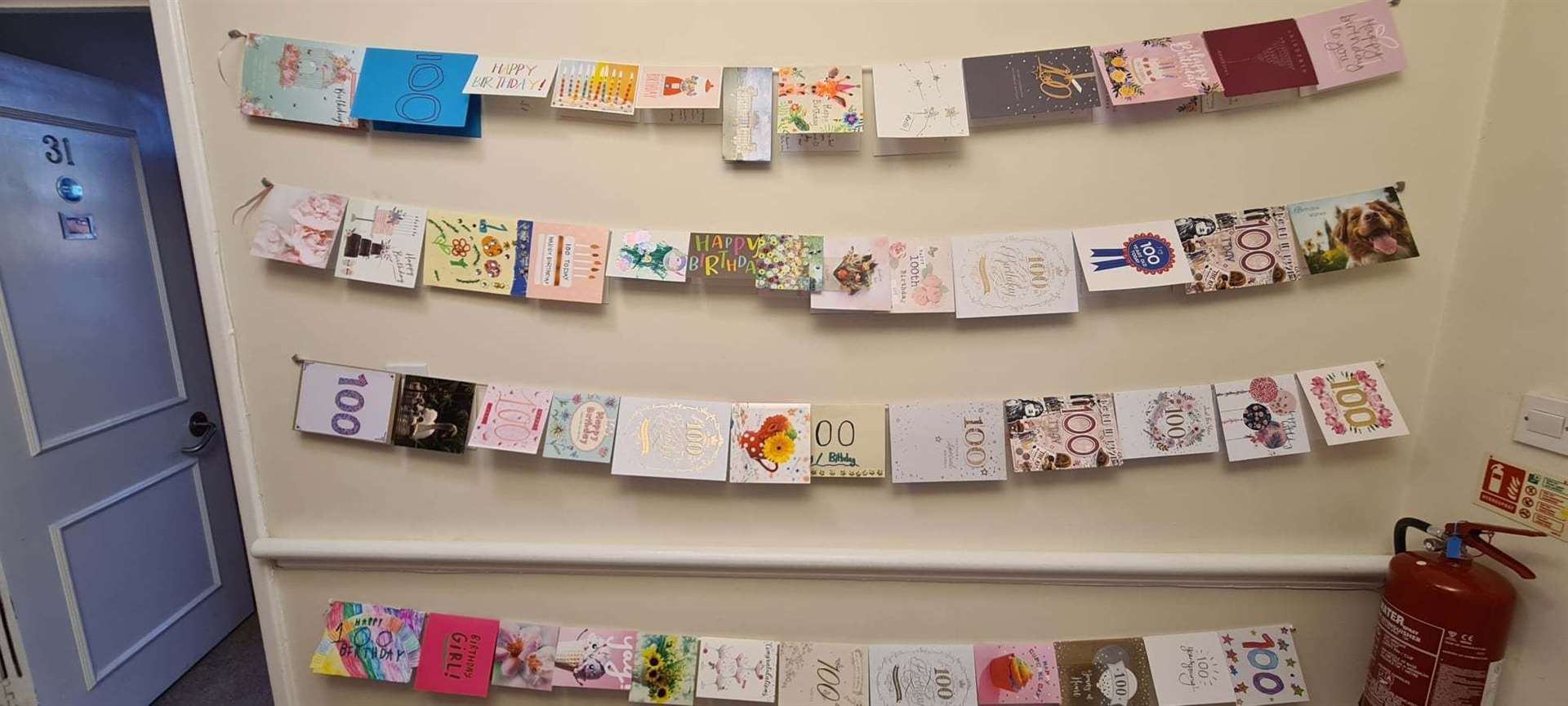 The 723 cards fill up the hallway and Ivy's bedroom Picture: Laura Tierney