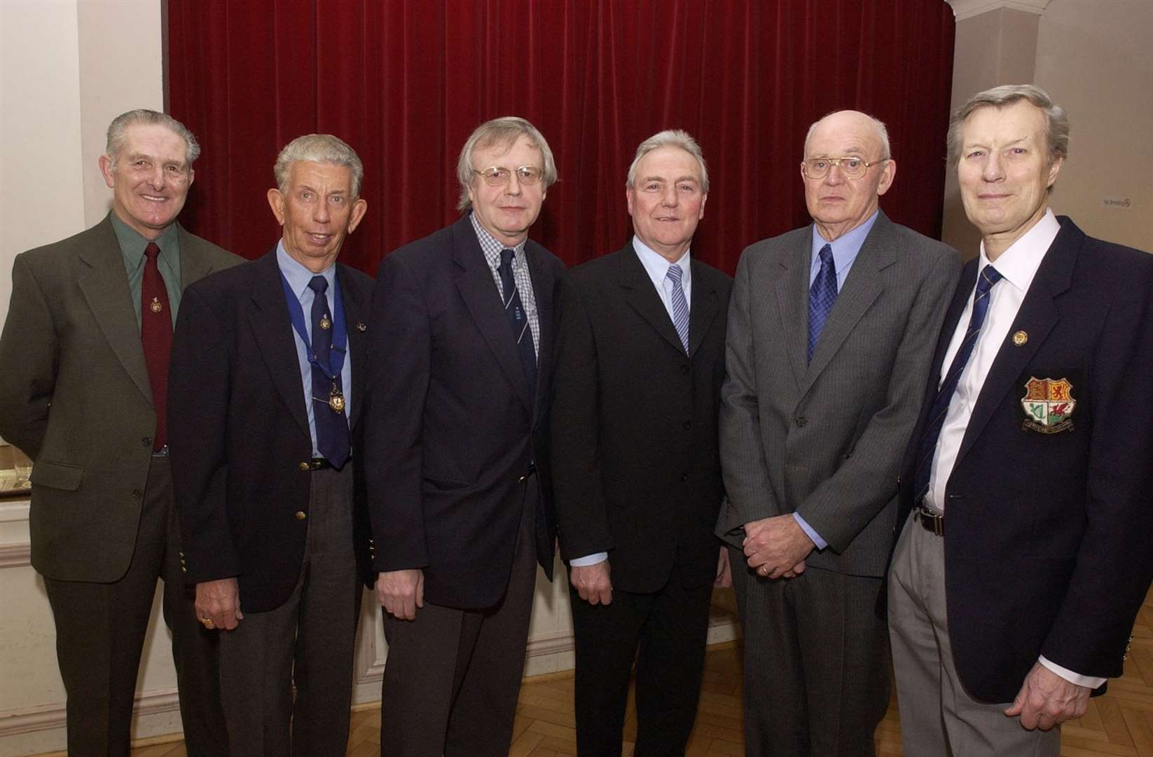 John Fenning (second from left) pictured at the East Kent Referees' Association Dinner at Littlebourne Village Hall in 2015
