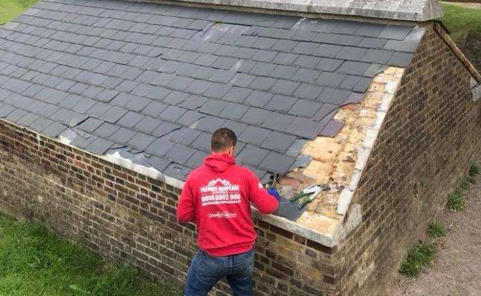 Premier Roofcare have volunteered to fix Fort Amherst's vandalised roof free of charge (3844786)