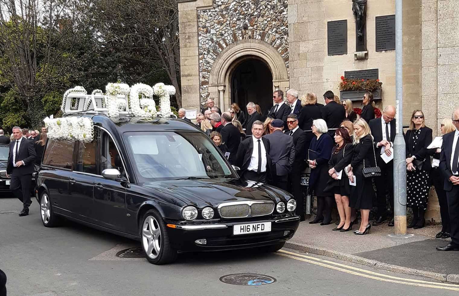 About 1,000 mourners lined the streets of Thanet to pay their respects to Frank Thorley. Picture: Aram Rawf