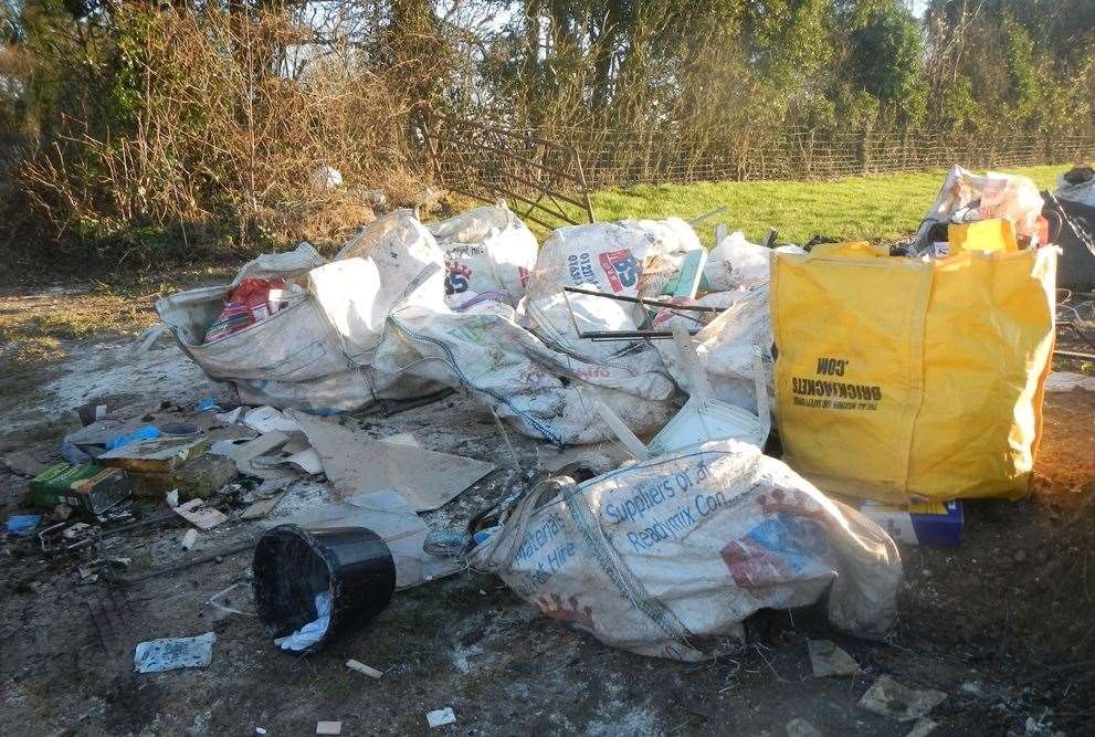 Jamie Roberts, 34, pleaded guiltily to the offence in court after he discarded the waste near Woolage Green, Canterbury. Picture: Canterbury City Council