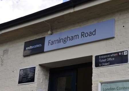 Farningham Road station - where the incident took place