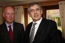 Prime Minister Gordon Brown visits the home of Labour Leader Paul Godwin and meets Jonathan Shaw