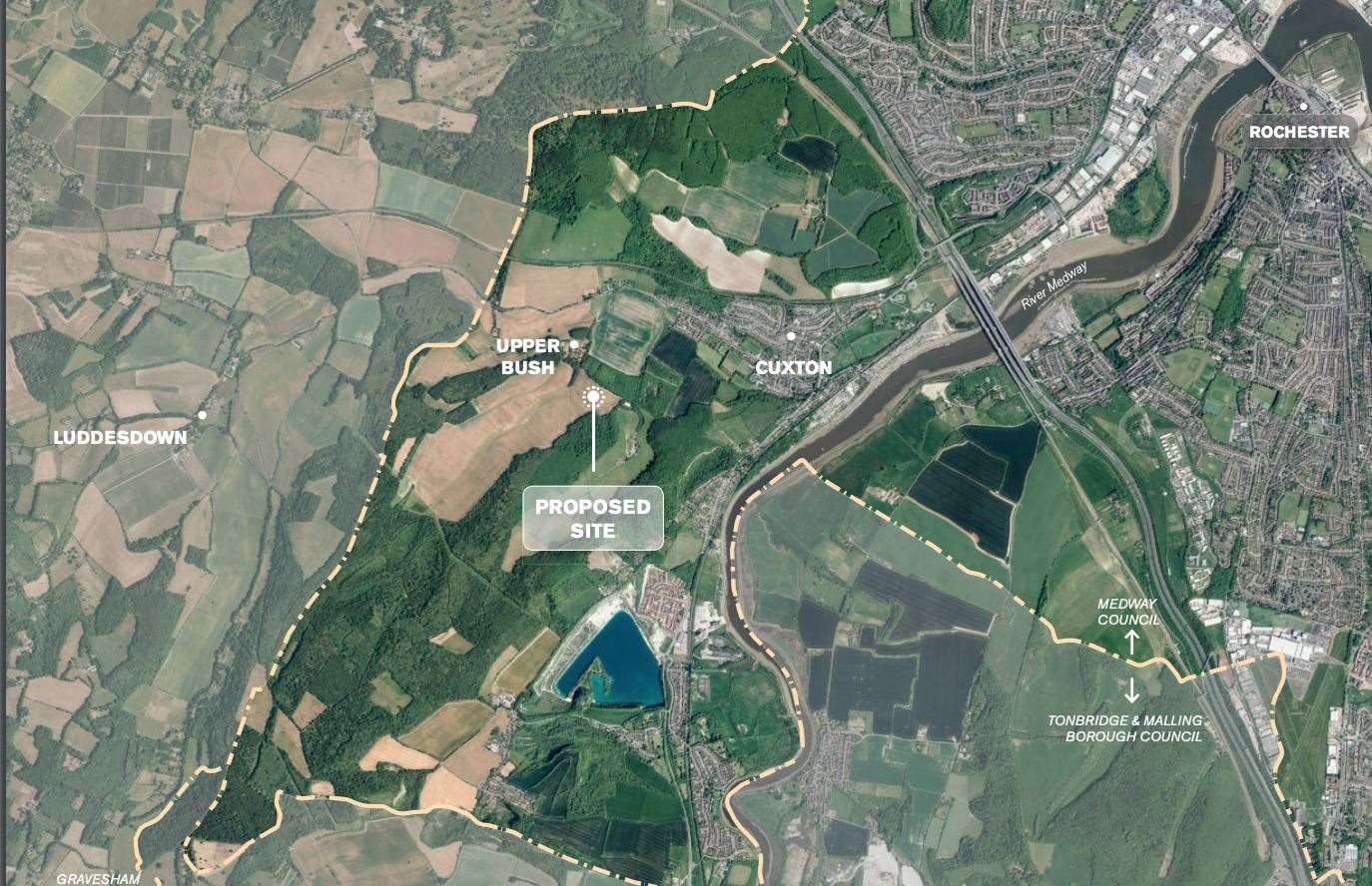 A site map showing the proposed location of Vineyard Farm's Ltd winery. Picture: Vineyard Farms Ltd/ Foster + Partners