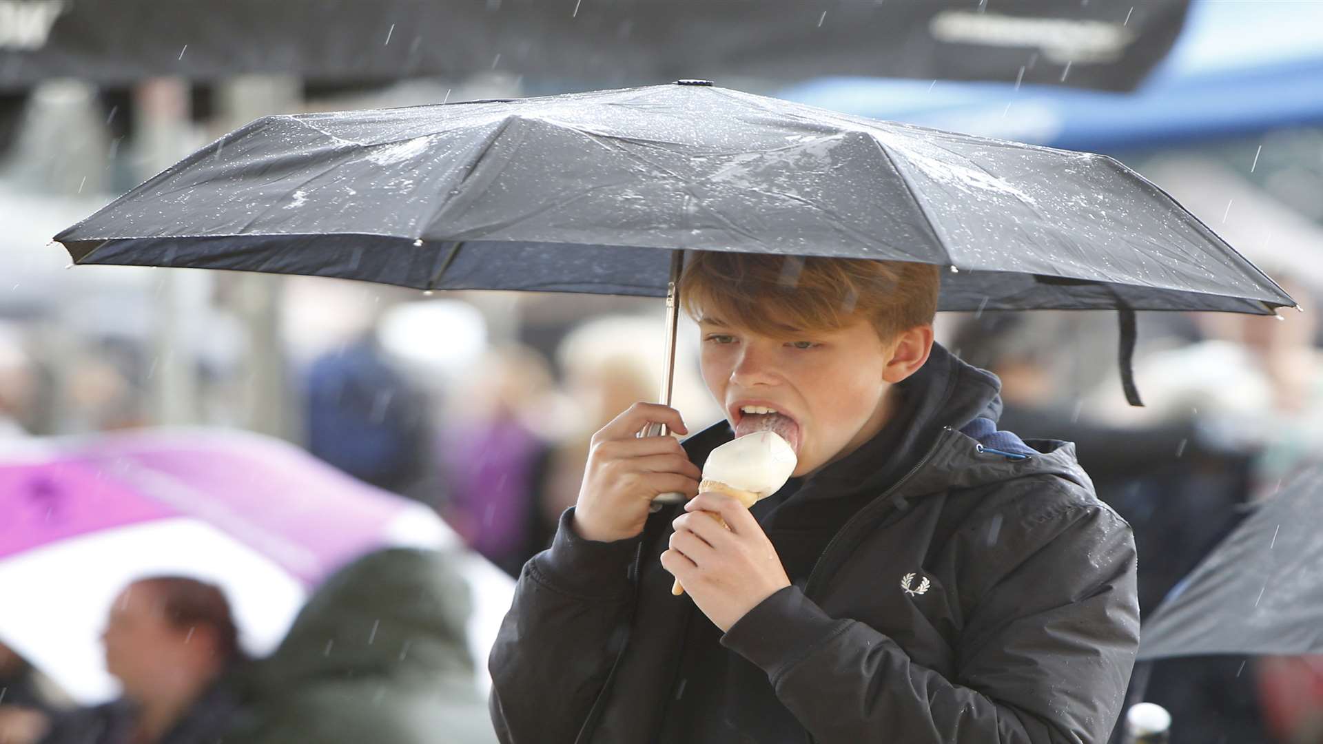 Heavy rain cast a pall on proceedings for some visitors to the Big Day Out festival in Maidstone