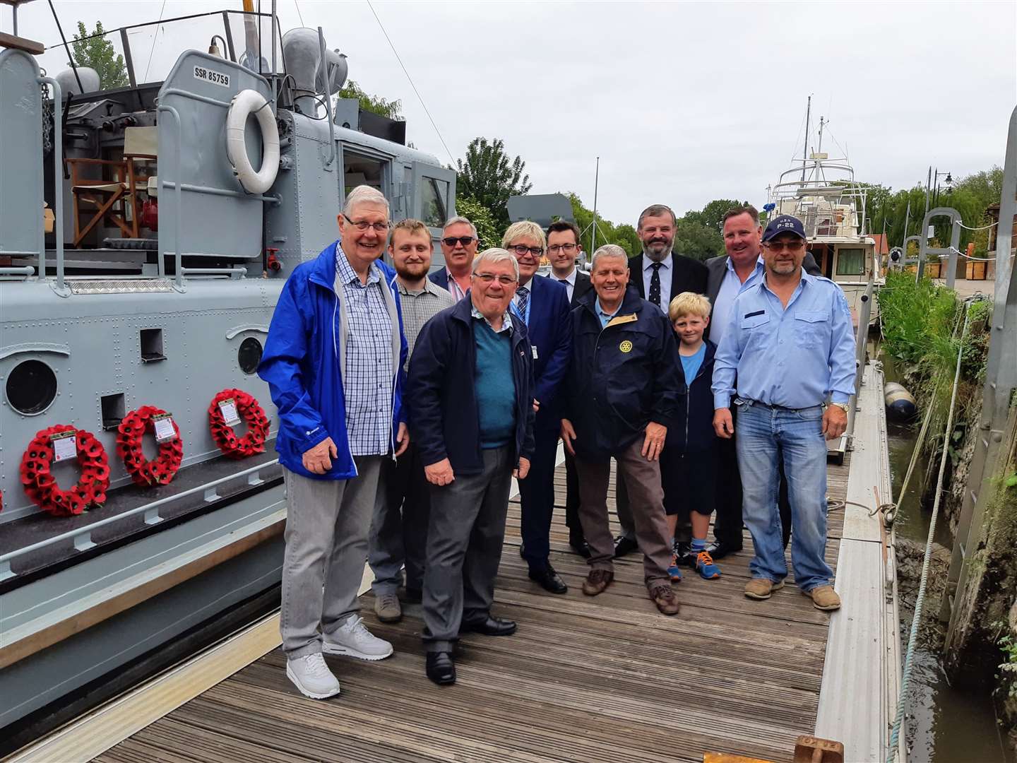 Representatives from Sandwich Town Council, Sandwich Local History Society and the Rotary Club attended