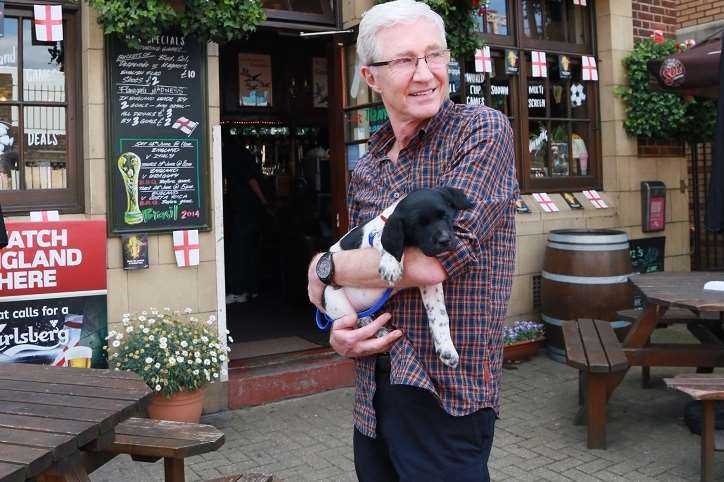 Paul O'Grady with Betty on the last day of filming