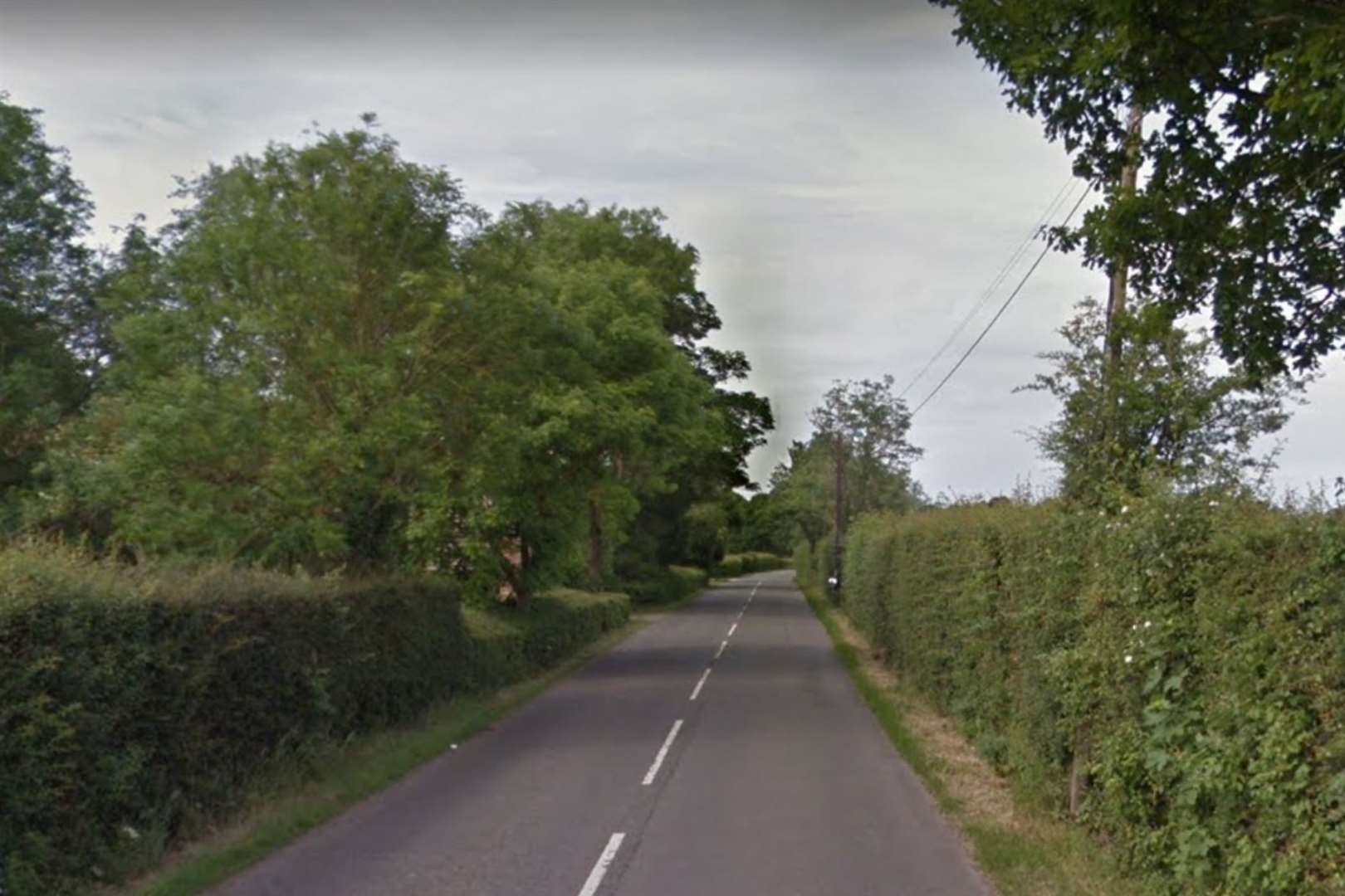 The crash happened this morning in Bell Lane in Smarden near Ashford. Picture: Google