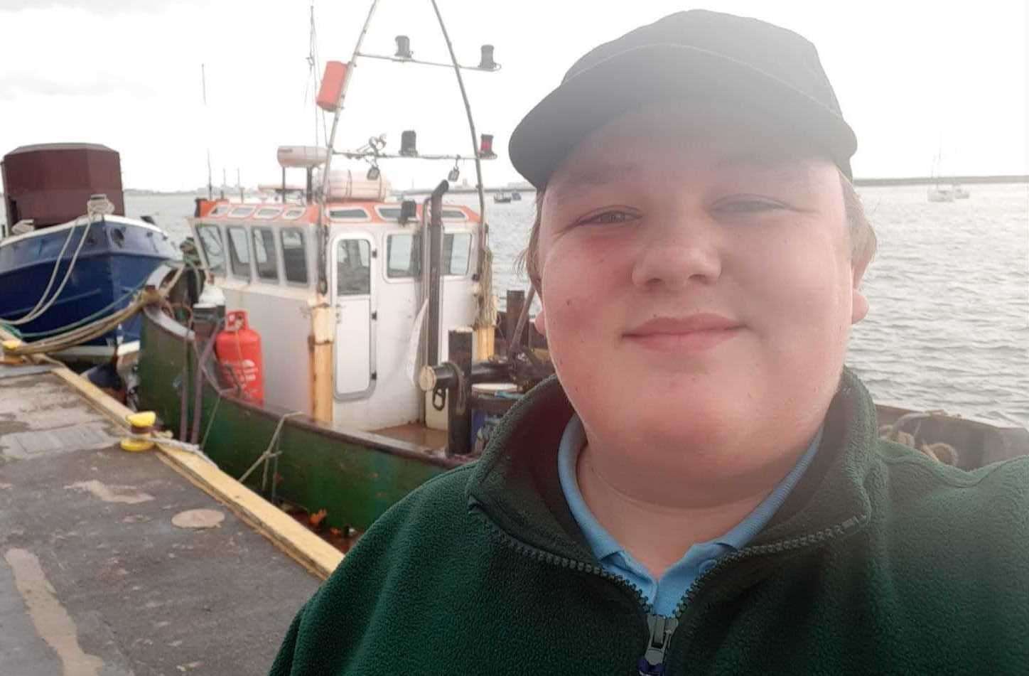 Hero: apprentice Harry Coughlan, 16, at Queenborough Harbour