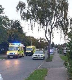 Ambulances in South Avenue, Sittingbourne