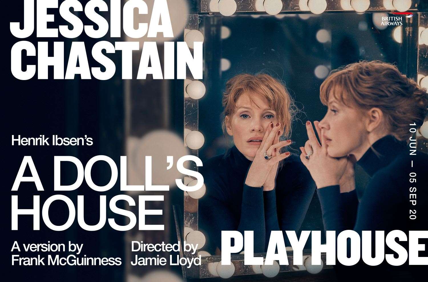 Jessica Chastain will headline the new A Doll's House production at The Playhouse this summer!