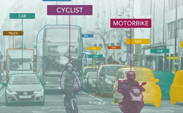 The new traffic sensors will provide insights into the movement and interaction of pedestrians, cars, buses and other modes of transport. Photo: Kent County Council (54849604)