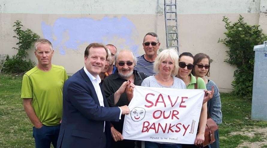 Dover and Deal MP Charlie Elphicke says his Save our Banksy campaign called for the building to be listed. It was rejected and now he hopes the district council will use its buying powers to keep it in Dover