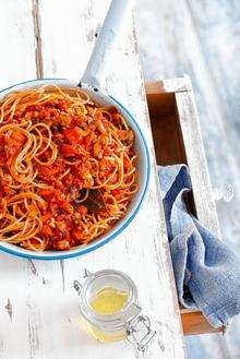 Spaghetti bolognese dish