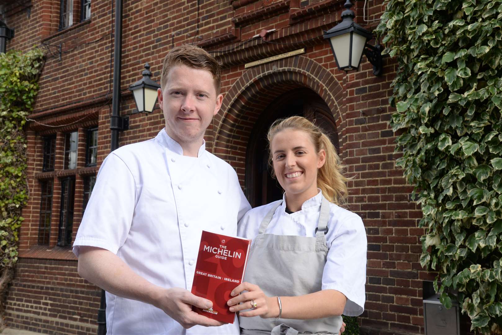 Daniel and Tash Smith at the Fordwich Arms with their Michelin star award. Picture: Chris Davey
