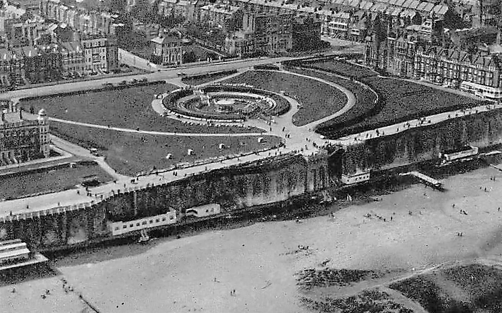 The Oval bandstand on the cliff tops at Cliftonville in the 1930s - it was at the centre of the then-upmarket Margate neighbour. Picture: Nick Evans