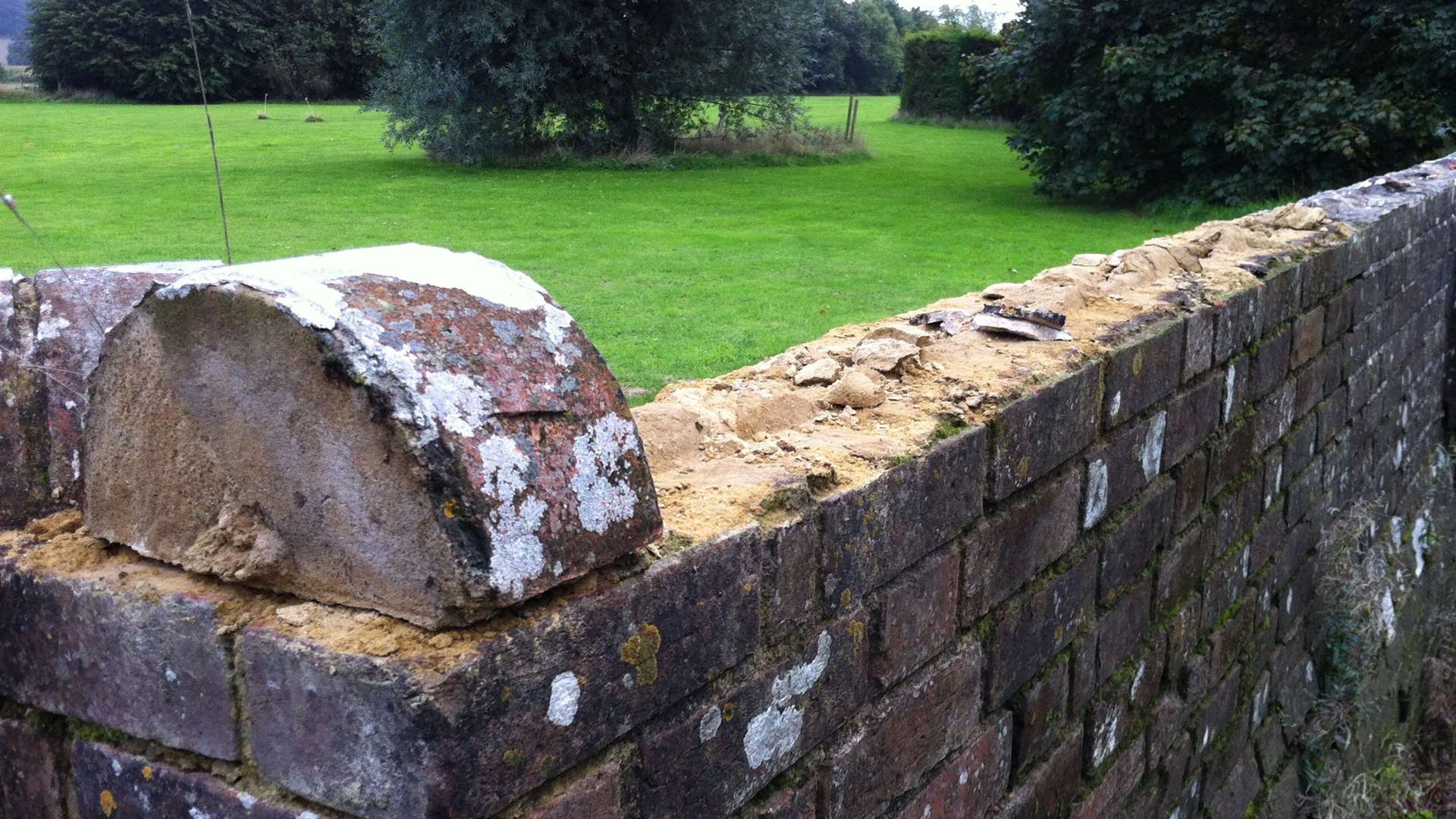 Thieves have taken the coping stones