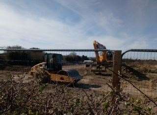 Plant machinery is reportedly making a din at the former Kumor Nursery at Dover Road, Sandwich. Picture Kath Gifford