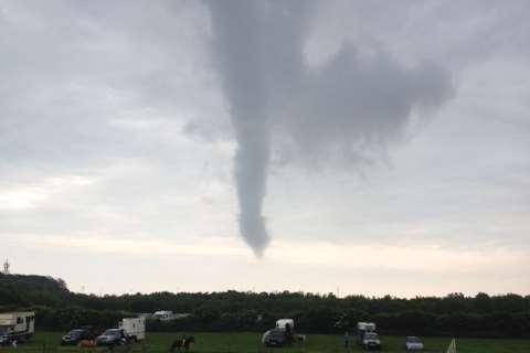 Michelle Plumbly, from Dover, captured this picture of a funnel cloud
