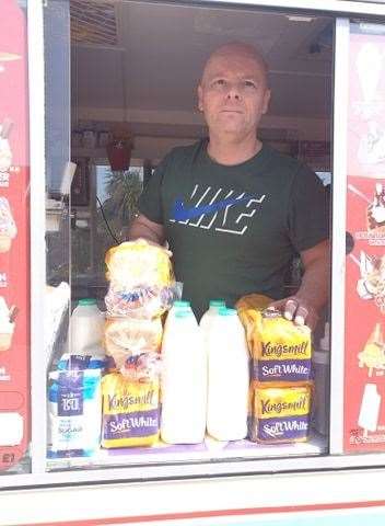 Sheppey ice cream man Paul Cambridge who trades as King Whippy now uses his van to deliver essential supplies