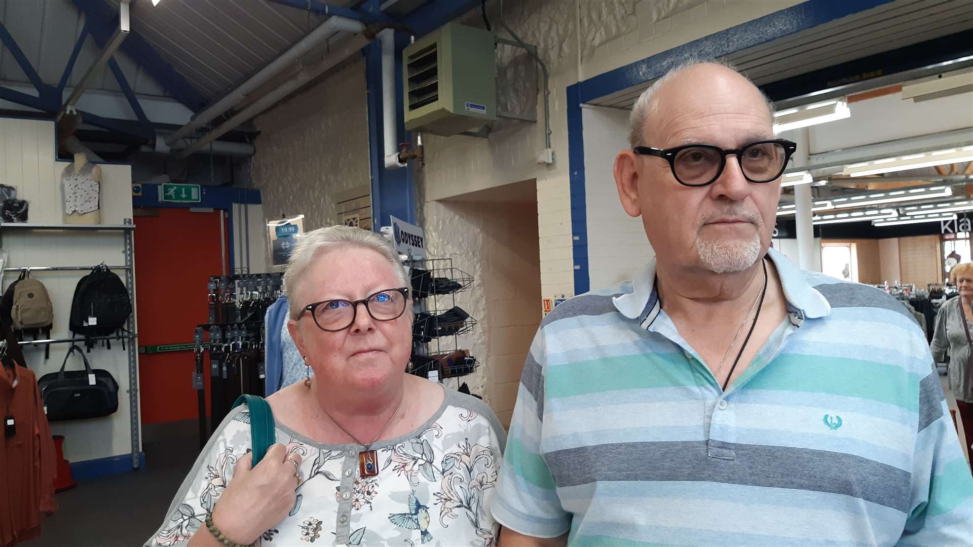 Customers Ronald and Lesley Denton who used an alternative car park. Picture: Sam Lennon KMG