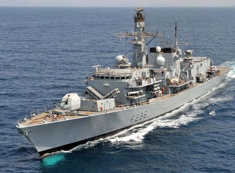 HMS Northumberland will arrive off Broadstairs at about 10am today