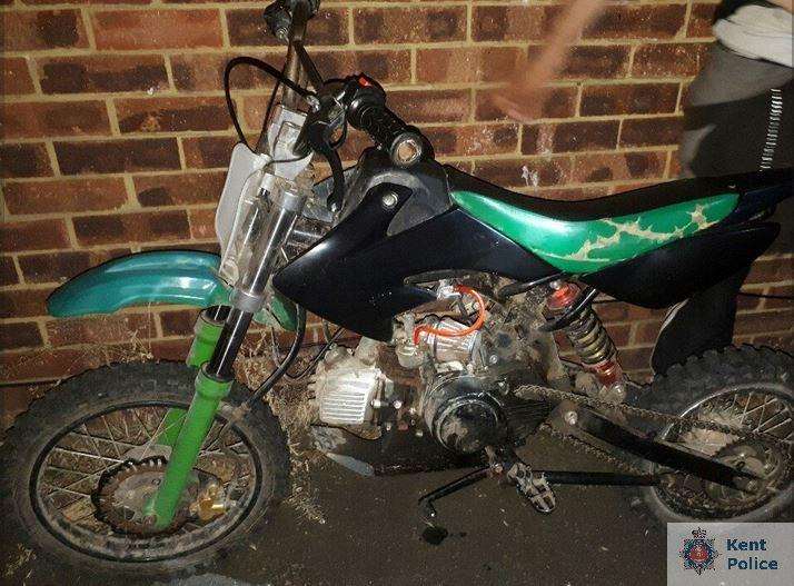 One of the two motorbikes seized Davenport Avenue, Gillingham (2920003)