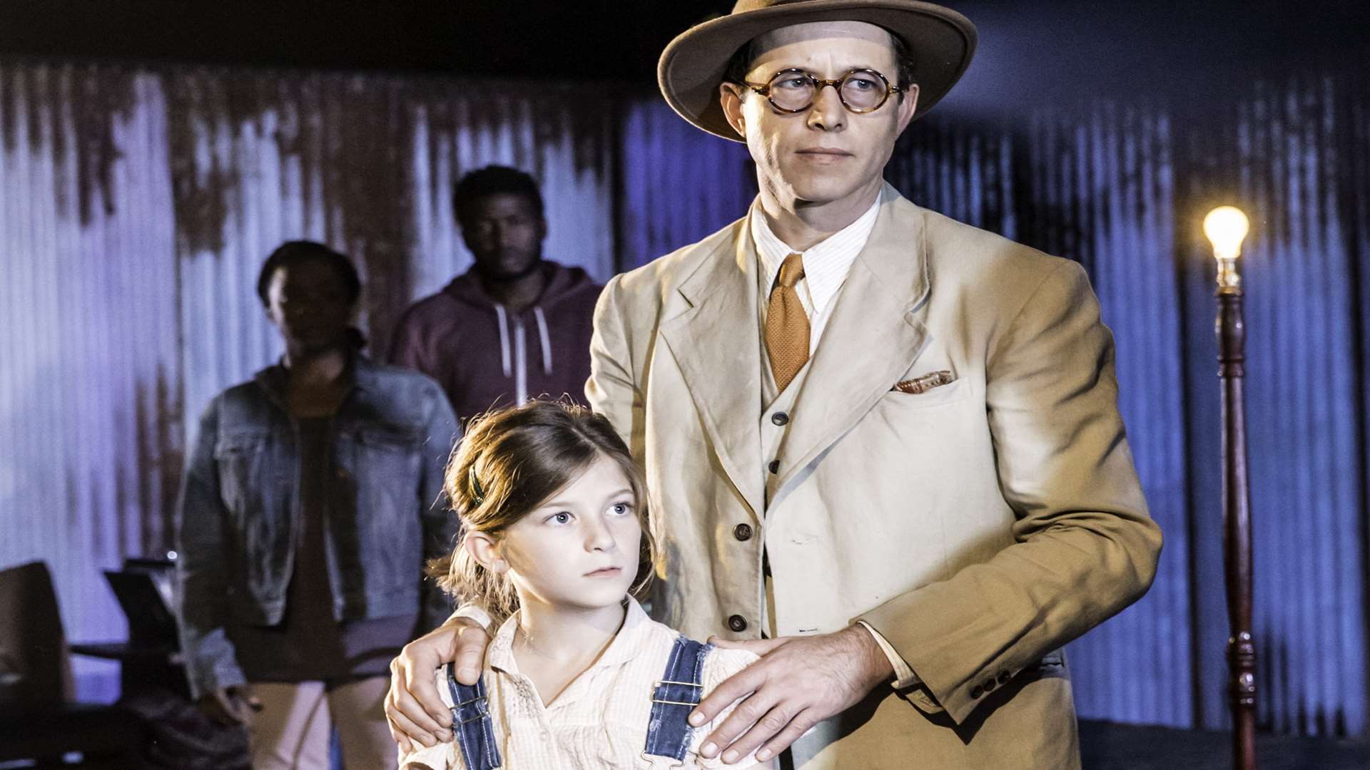Jemima Bennett as Scout and Daniel Betts as Atticus Finch Photograph: Johan Persson
