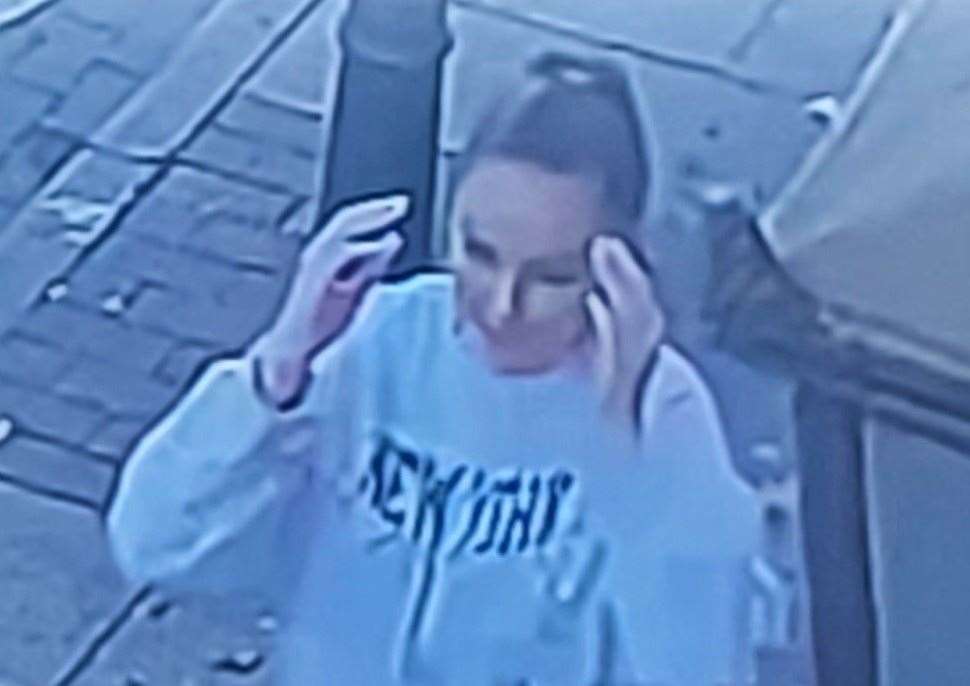A CCTV image has been released of Grace Fisher after she was reported missing from Gillingham. Picture: Kent Police