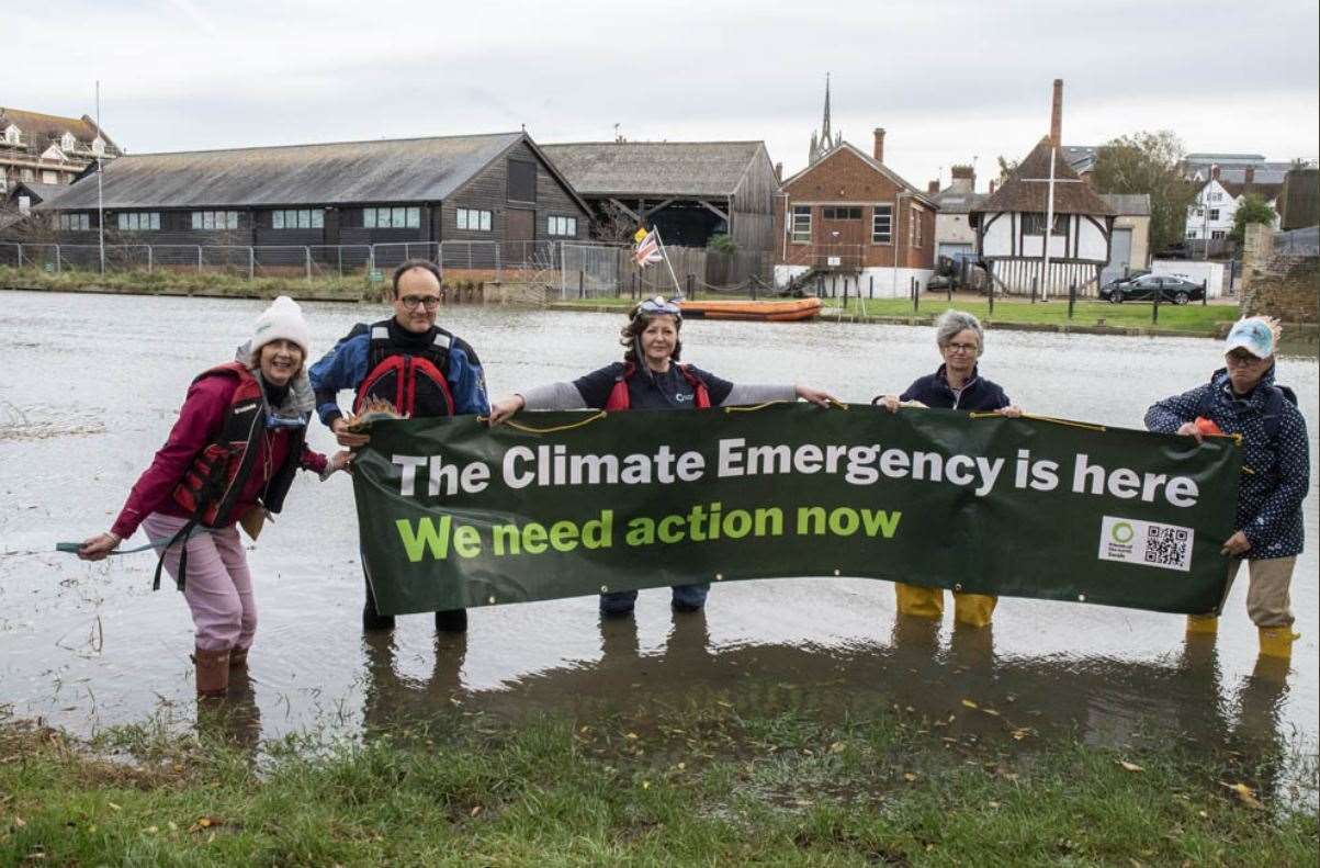 Campaigner are concerned about rising sea levels. Picture: Swale FoE/Hope Fitzgerald