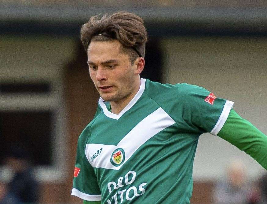 Ashford United midfielder Rhyle Ovenden. Picture: Ian Scammell