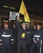 Firemen on strike in Maidstone in November 2002. Picture: GRANT FALVEY