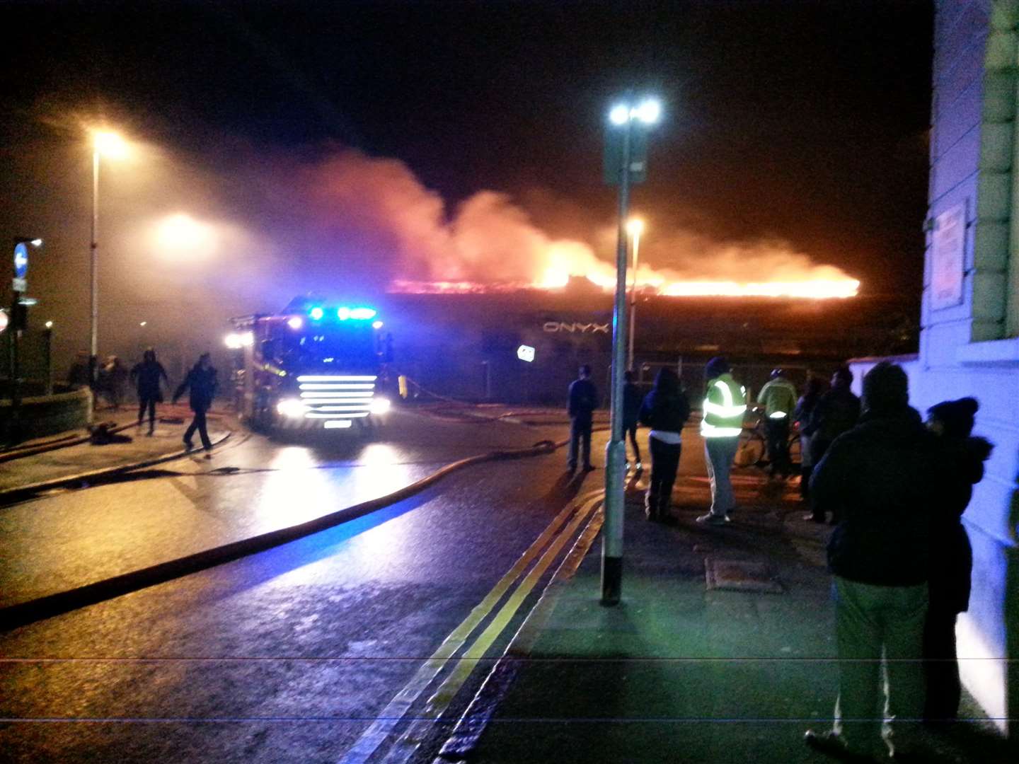 The fire at the former Onyx nightclub, Folkestone
